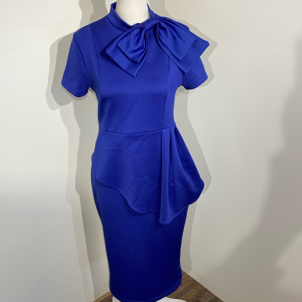 Blue Knit Dress
